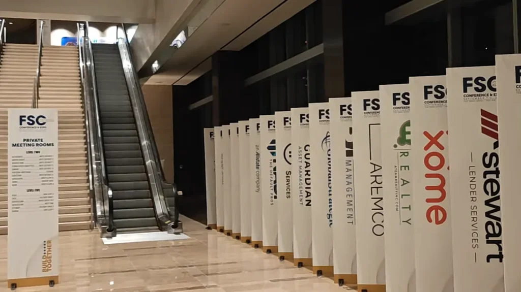 Venue lobby with sponsor banners at Five Star Conference (FSC Conference & Expo) 2026, Dallas, an event run on Moostoo.